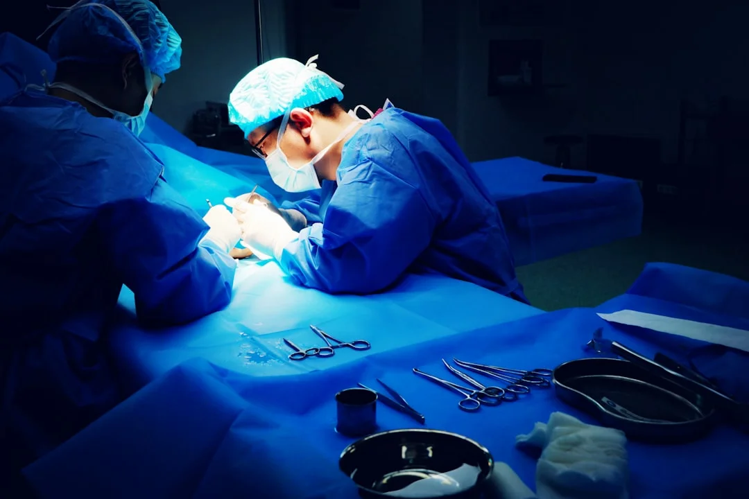 Two surgeons performing surgery